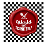 Logo world of schnitzels final ctverec